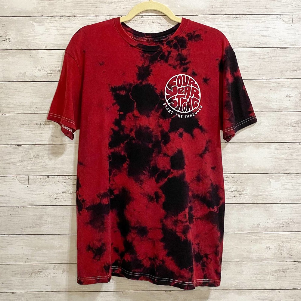 Four Year Strong Tie Dye T-Shirt (Red & Black)